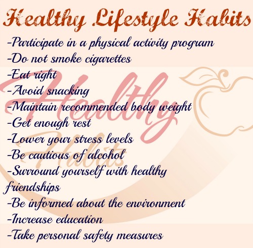 Healthy lifestyle habits